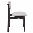 Safavieh Botan Wood and Fabric Dining Chair in Black / Gray