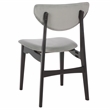 Safavieh Botan Wood and Fabric Dining Chair in Black / Gray