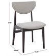 Safavieh Botan Wood and Fabric Dining Chair in Black / Gray