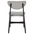 Safavieh Botan Wood and Fabric Dining Chair in Black / Gray