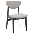 Safavieh Botan Wood and Fabric Dining Chair in Black / Gray