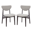 Safavieh Botan Wood and Fabric Dining Chair in Black / Gray