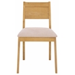 Safavieh Kata Wood and Fabric Dining Chair in Natural / Cream
