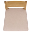 Safavieh Kata Wood and Fabric Dining Chair in Natural / Cream