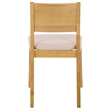 Safavieh Kata Wood and Fabric Dining Chair in Natural / Cream