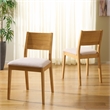 Safavieh Kata Wood and Fabric Dining Chair in Natural / Cream