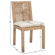 Safavieh Tojo Cane Rattan and Wood Dining Chair w/ Cushion in Brown