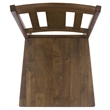 Safavieh Roswitha Wood Slat Back Side Chair in Dark Oak