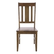Safavieh Roswitha Wood Slat Back Side Chair in Dark Oak