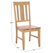 Safavieh Roswitha  Wood Slat Back Side Chair in Light Oak