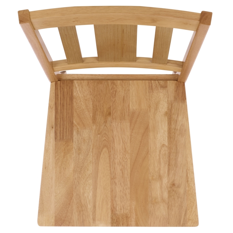 Safavieh Roswitha  Wood Slat Back Side Chair in Light Oak