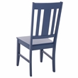 Safavieh Roswitha Wood Slat Back Side Chair in Blue