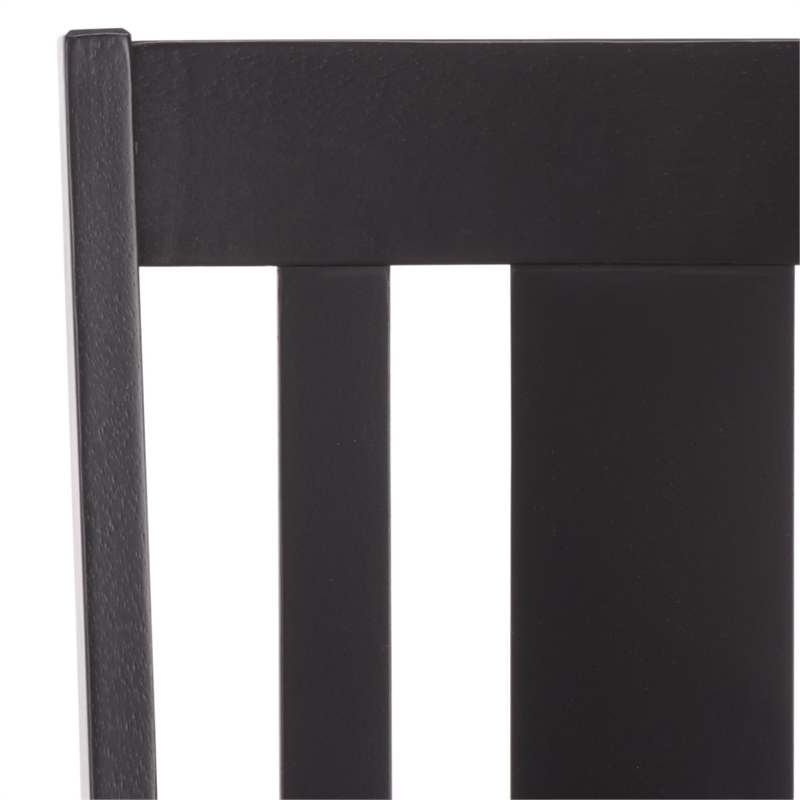 Safavieh Roswitha Wood Slat Back Side Chair in Black