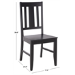 Safavieh Roswitha Wood Slat Back Side Chair in Black