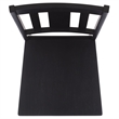 Safavieh Roswitha Wood Slat Back Side Chair in Black