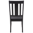 Safavieh Roswitha Wood Slat Back Side Chair in Black