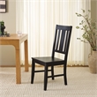 Safavieh Roswitha Wood Slat Back Side Chair in Black