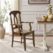 Safavieh Hannelore Wood Arm Chair in Dark Oak