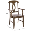 Safavieh Hannelore Wood Arm Chair in Dark Oak