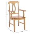 Safavieh Hannelore Wood Arm Chair in Light Oak