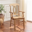 Safavieh Hannelore Wood Arm Chair in Light Oak
