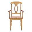 Safavieh Hannelore Wood Arm Chair in Light Oak