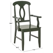 Safavieh Hannelore Wood Arm Chair in Green