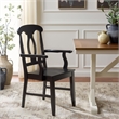Safavieh Hannelore Wood Arm Chair in Black