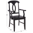 Safavieh Hannelore Wood Arm Chair in Black