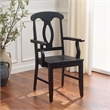 Safavieh Hannelore Wood Arm Chair in Black