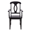 Safavieh Hannelore Wood Arm Chair in Black