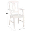 Safavieh Hannelore Wood Arm Chair in White