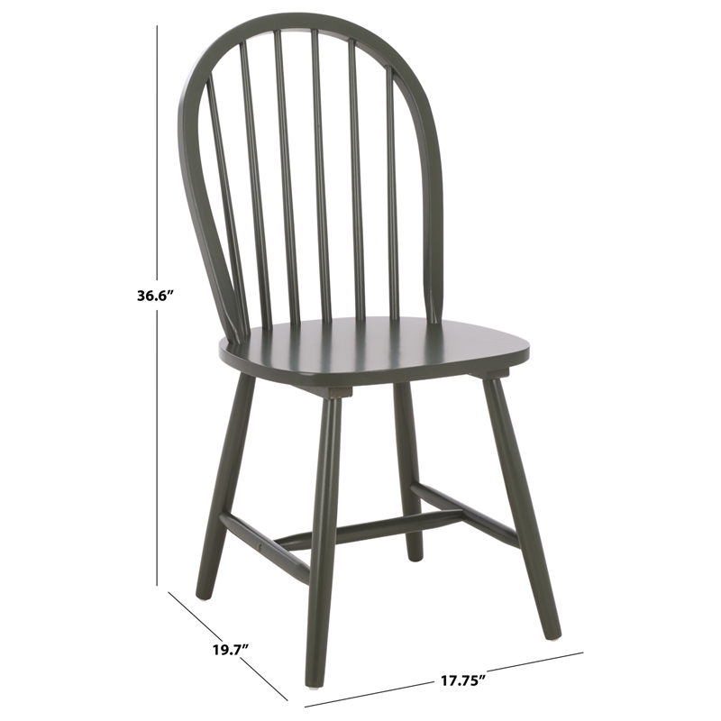 Safavieh Camden Wood Spindle Dining Chair in Green
