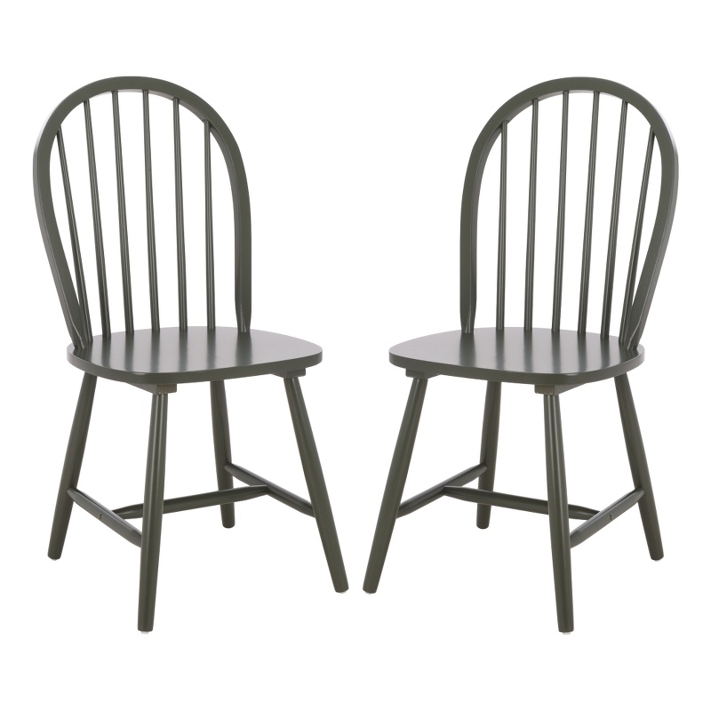 Safavieh Camden Wood Spindle Dining Chair in Green