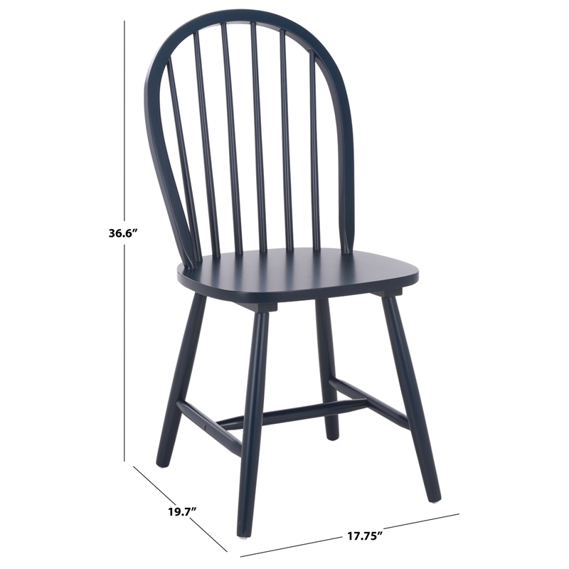 Safavieh Camden Wood Spindle Dining Chair in Navy