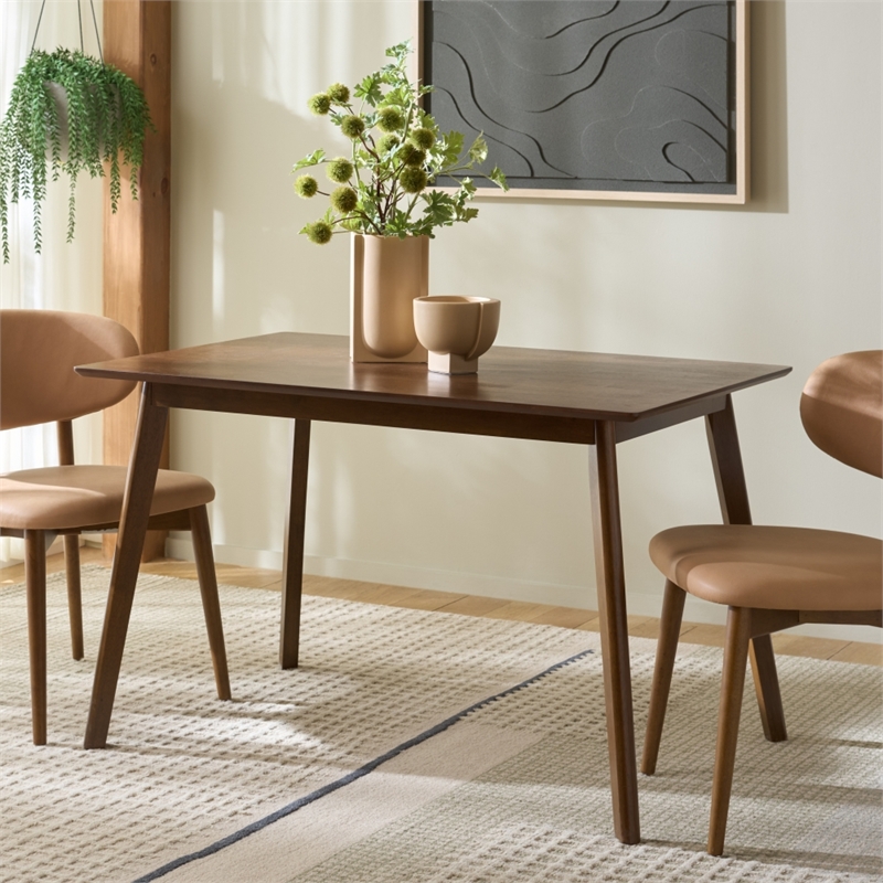 Safavieh Amelin Wood Dining Table in Walnut