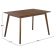 Safavieh Amelin Wood Dining Table in Walnut