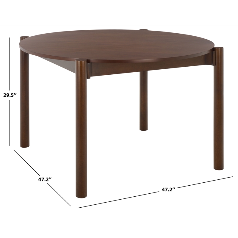 Safavieh Naomina Wood Dining Table in Walnut
