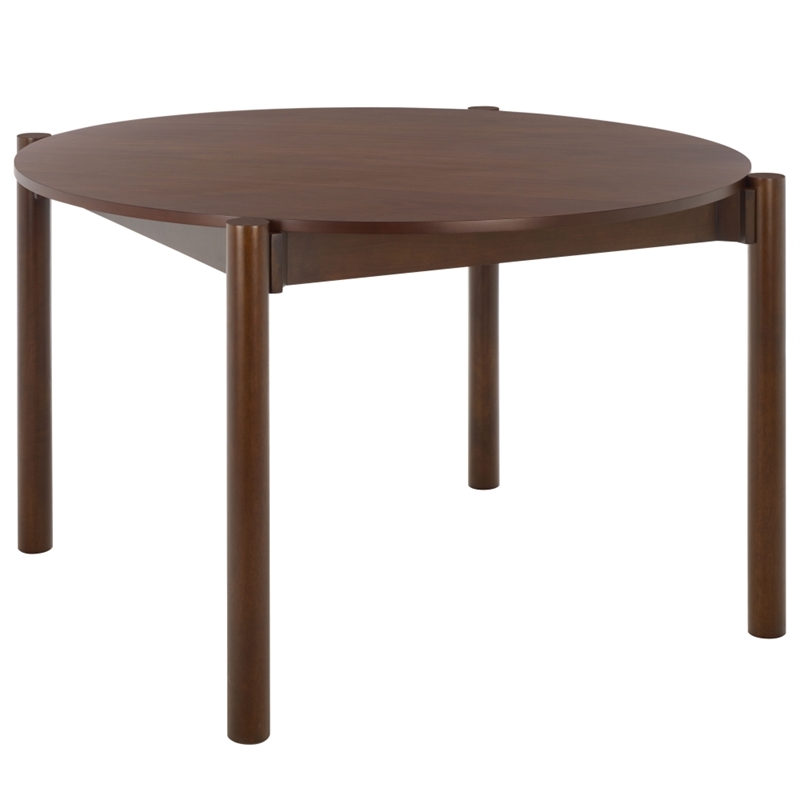 Safavieh Naomina Wood Dining Table in Walnut