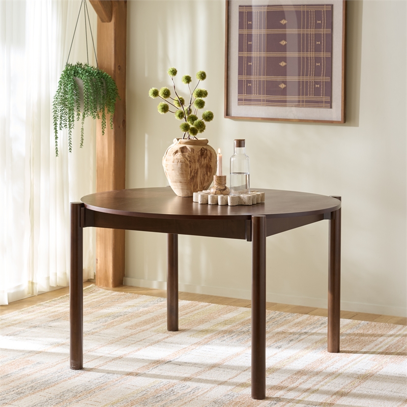 Safavieh Naomina Wood Dining Table in Walnut