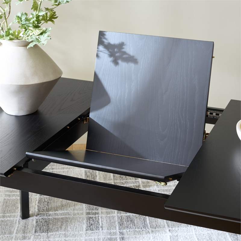 Safavieh Hammis Extendable Wood Dining Table in Black