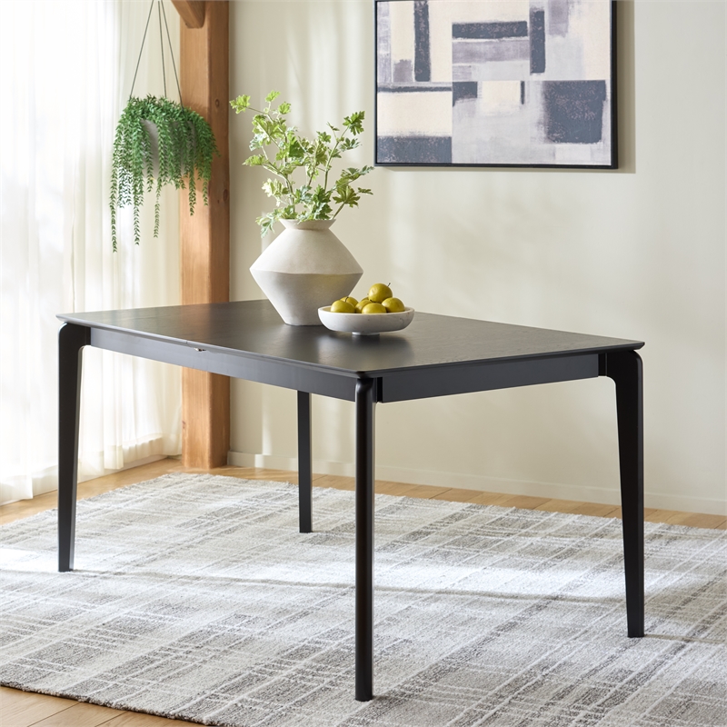Safavieh Hammis Extendable Wood Dining Table in Black