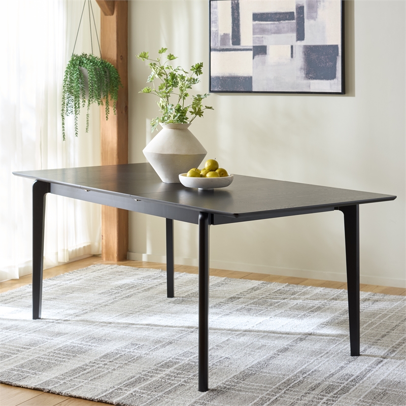 Safavieh Hammis Extendable Wood Dining Table in Black