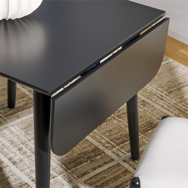 Safavieh Damarius Wood Drop Leaf Table in Black