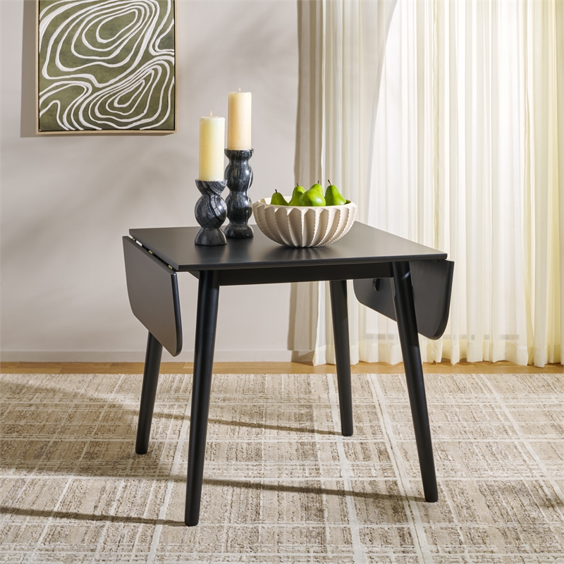 Safavieh Damarius Wood Drop Leaf Table in Black
