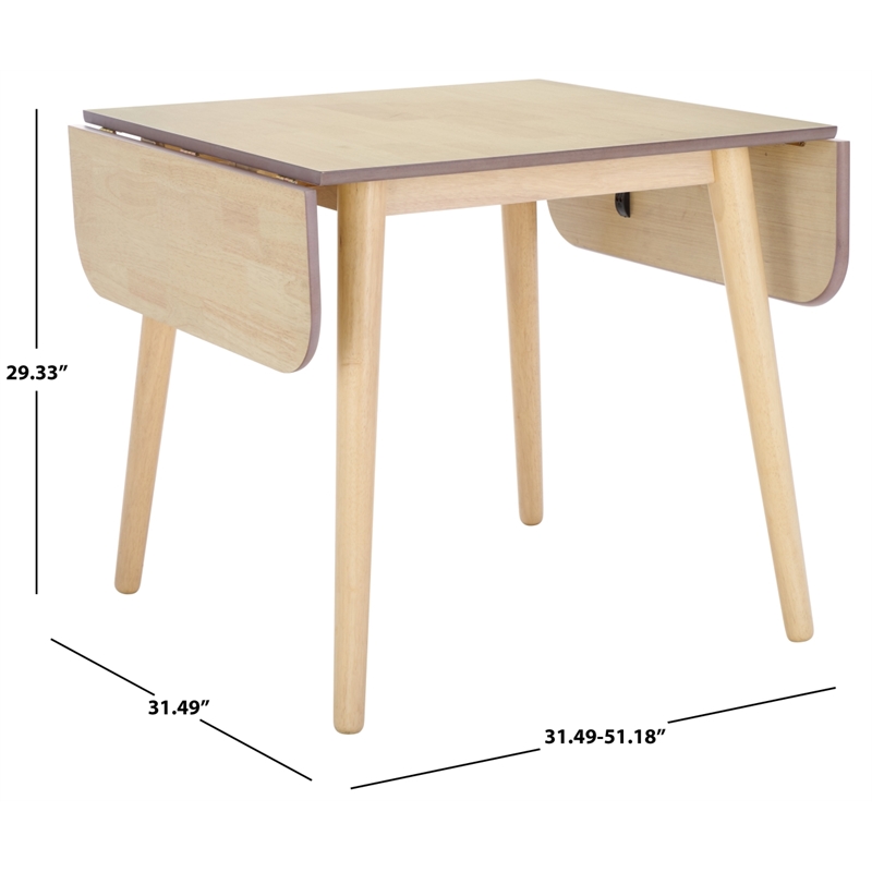 Safavieh Damarius Wood Drop Leaf Table in White