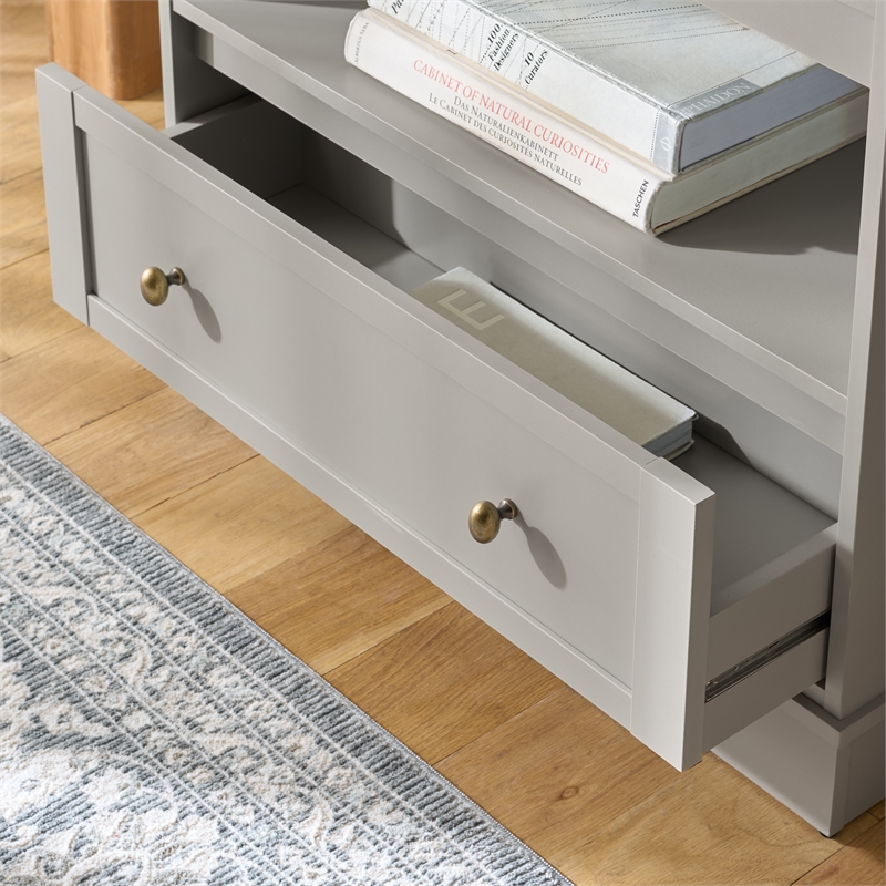 Safavieh Shafa Wood Bookcase with Drawer in Light Gray