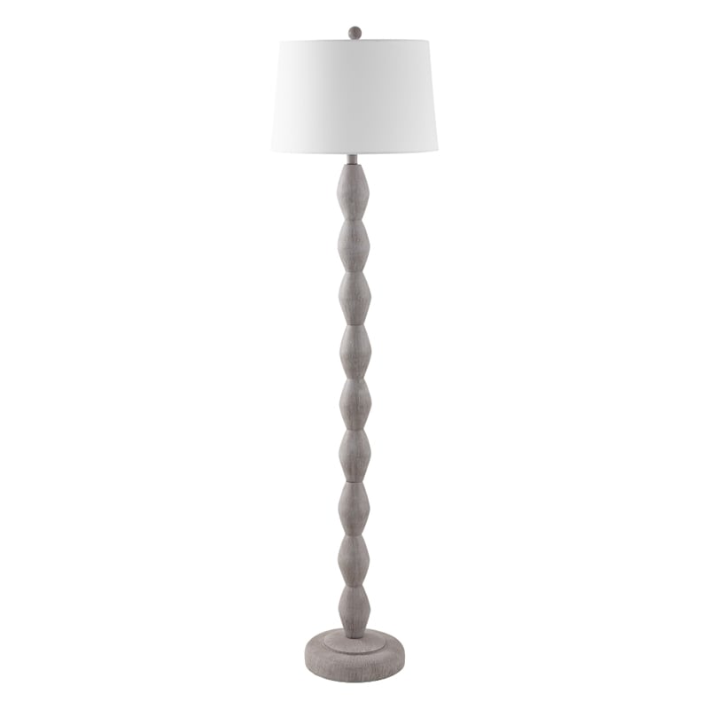 Safavieh Georgia Resin and Fabric Floor Lamp  in Gray