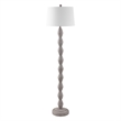 Safavieh Georgia Resin and Fabric Floor Lamp  in Gray