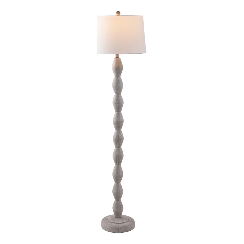 Safavieh Georgia Resin and Fabric Floor Lamp  in Gray